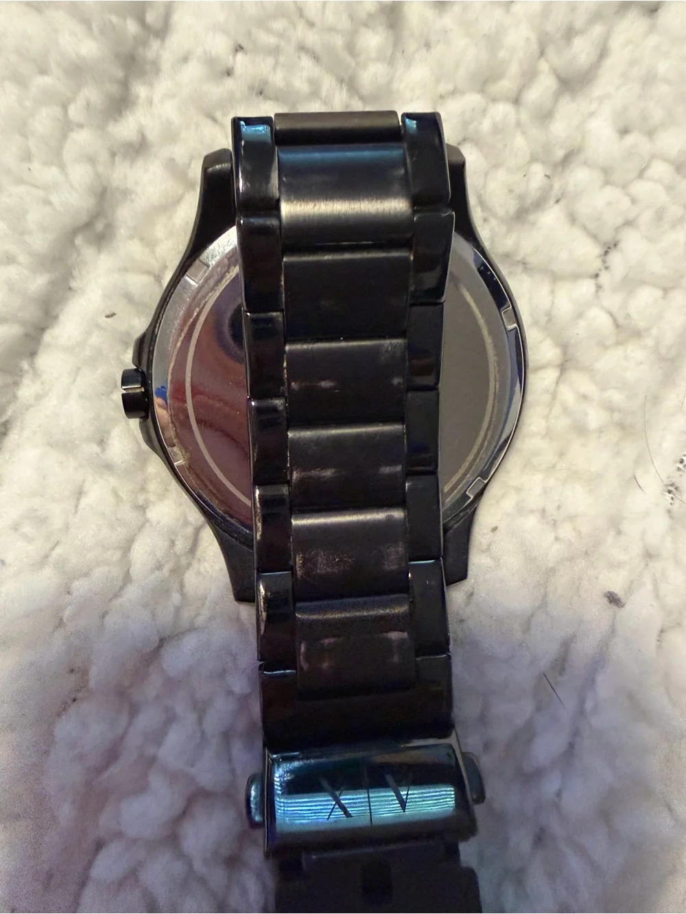 Armani Exchange Black Ion-Plated Men’s Bracelet Watch